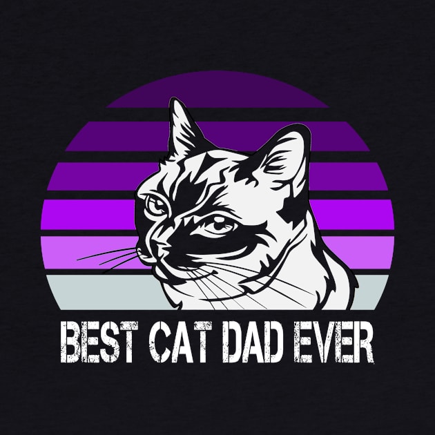 Vintage Best Cat Dad Ever by karascom